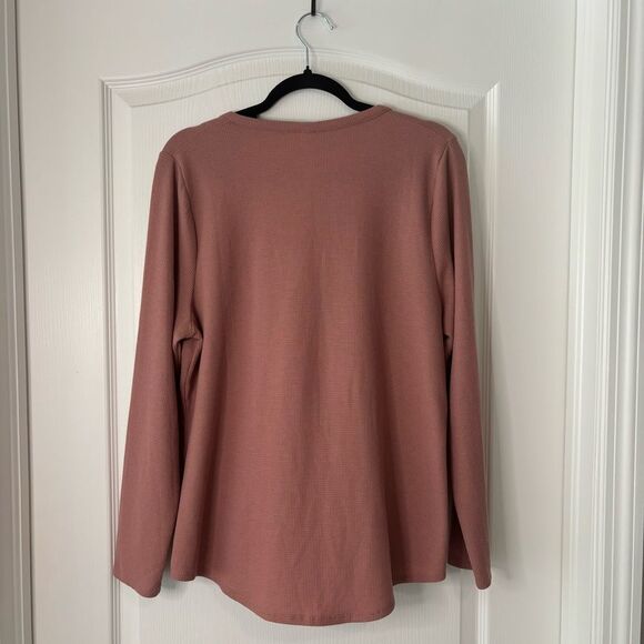 Athleta Wind Down Palermo Pink Sleep Top Sz XL - Picture 4 of 6